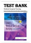 Test Bank For Lewis's Medical-Surgical Nursing: Assessment and Management of Clinical Problems, Single Volume 12th Edition by Mariann M. Harding, Jeffrey Kwong, Debra Hagler, All Chapters